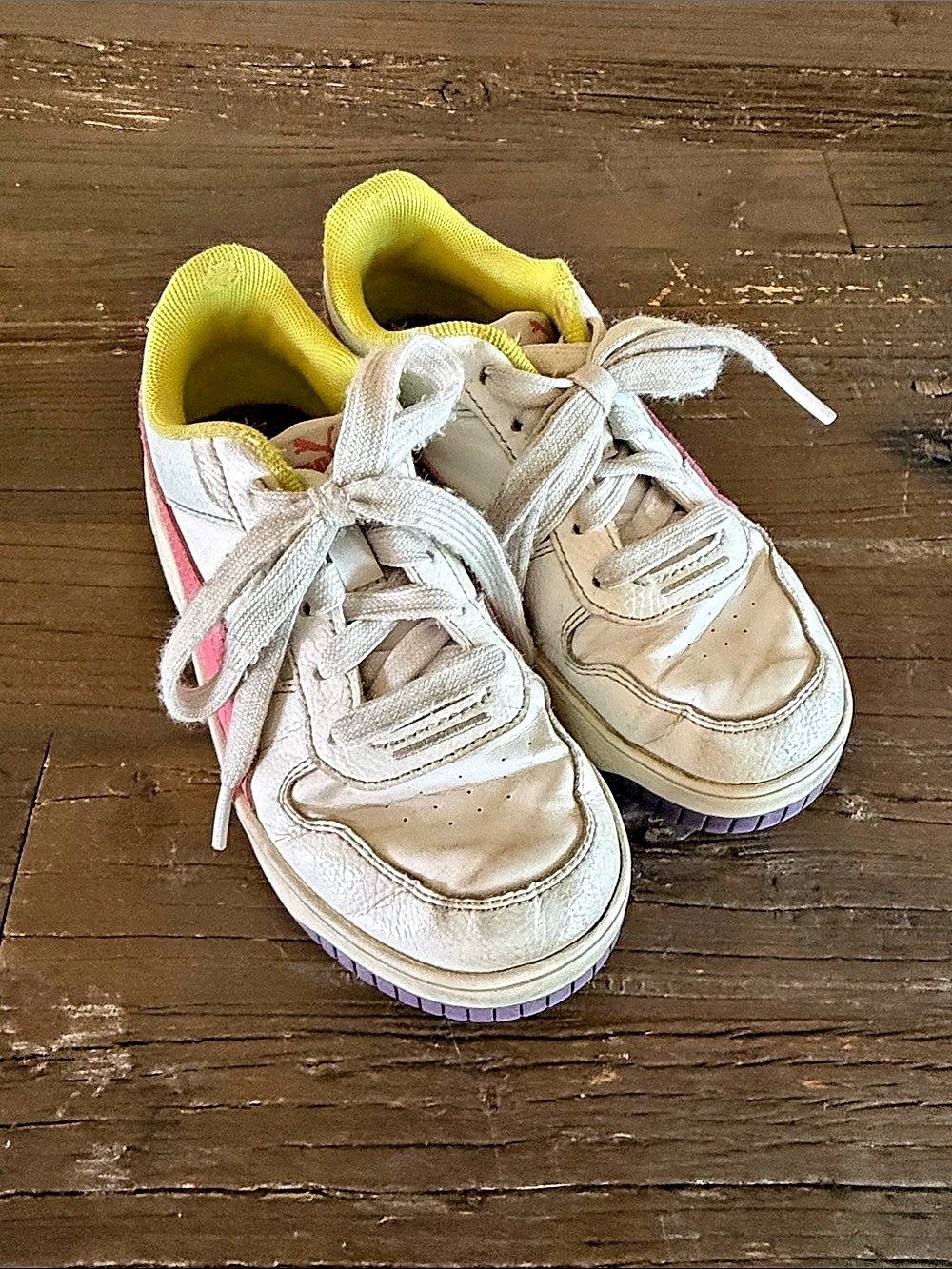 Puma Carina Toddler Sneakers White & Pink Kids 13C